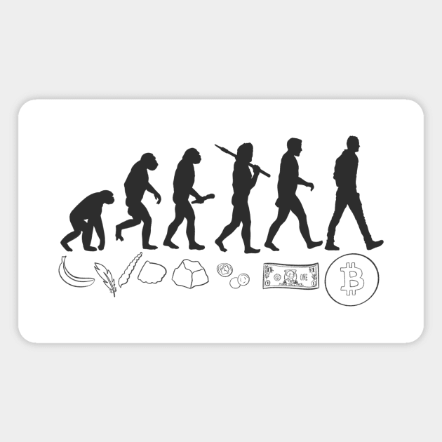 Money evolution Bitcoin Revolution Magnet by nataliagonzalez